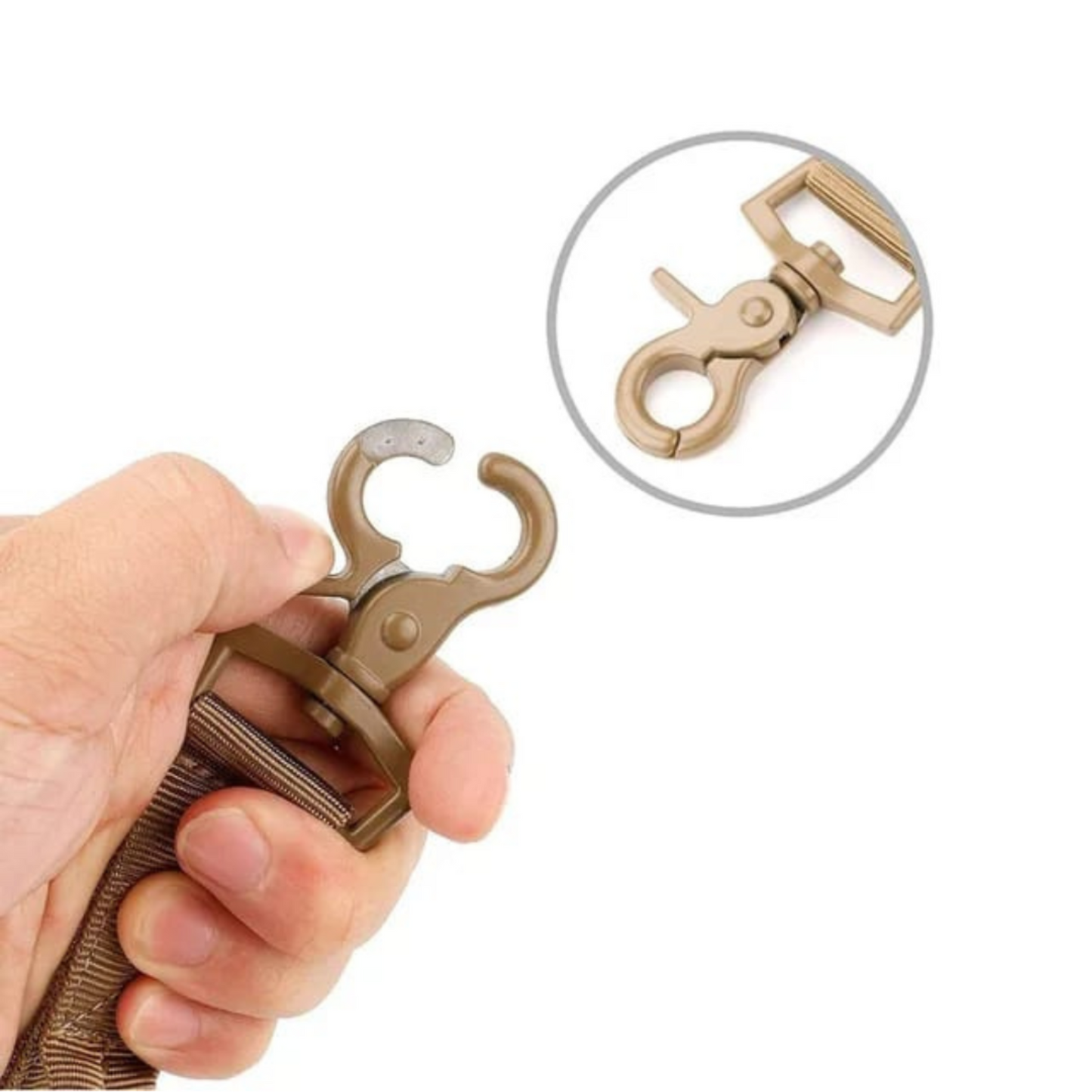 correa para perro de nailon antitirones táctica mosquetón en aluminio
