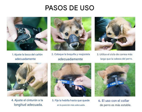 Bozal Para Perro Grande Y Mediano Ajustable X2