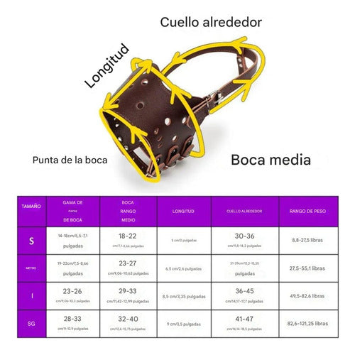 Bozal Para Perro Grande Y Mediano Ajustable X2