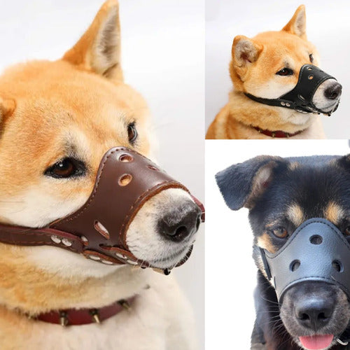 Bozal Para Perro Grande Y Mediano Ajustable X2