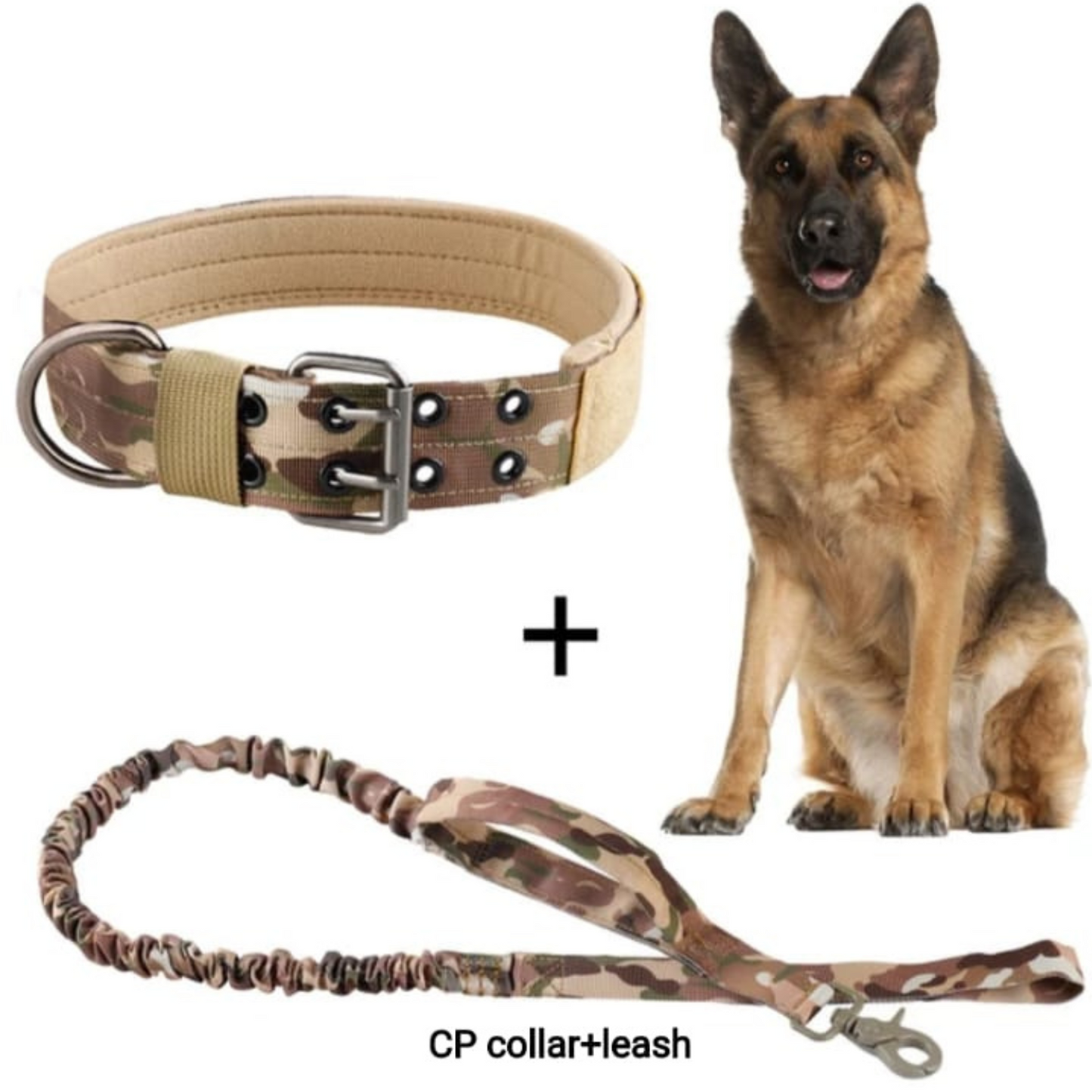 collar con correa de alta calidad para perro grande y mediano táctico militar
