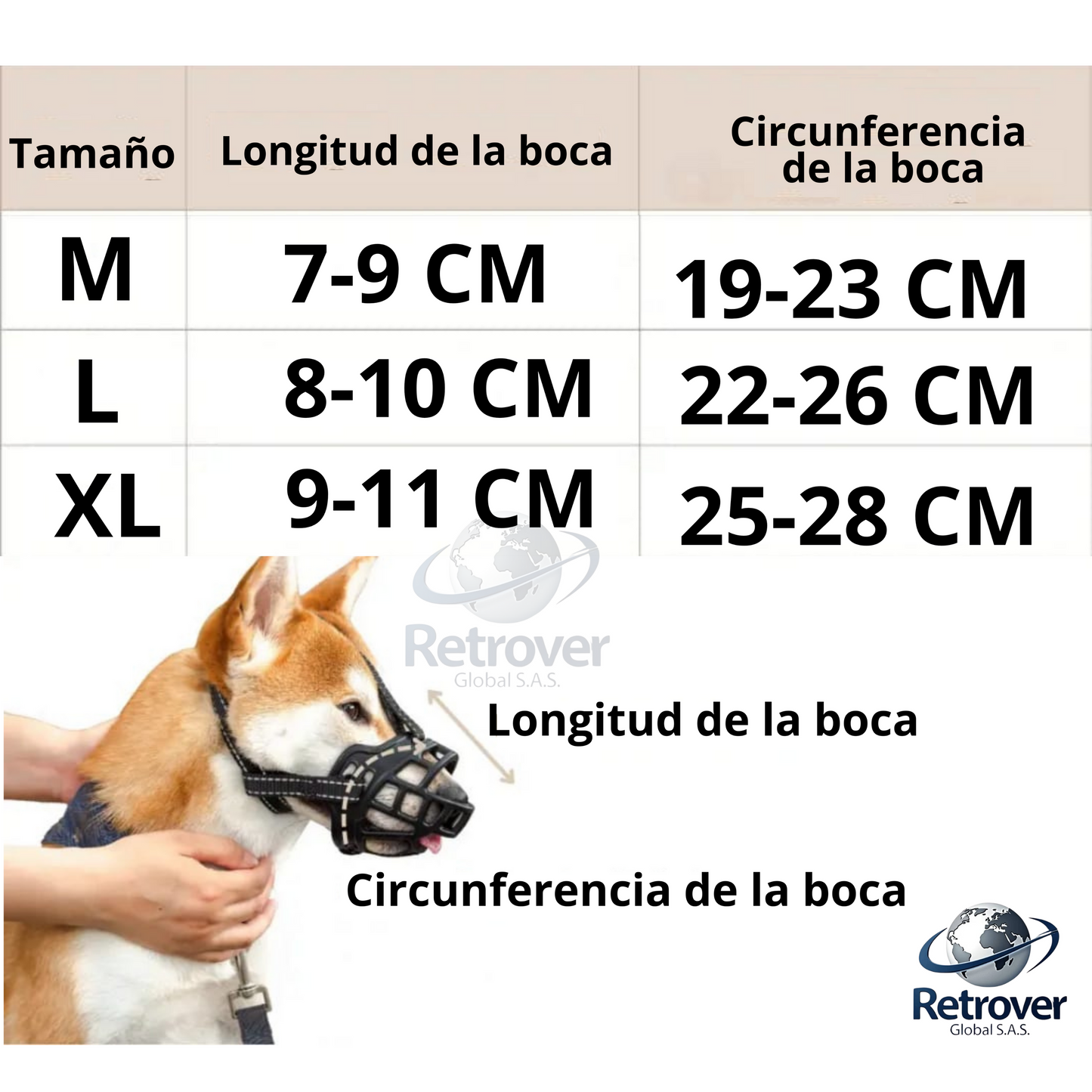 Bozal de Caucho Natural para Perros | Cómodo, Resistente y Seguro