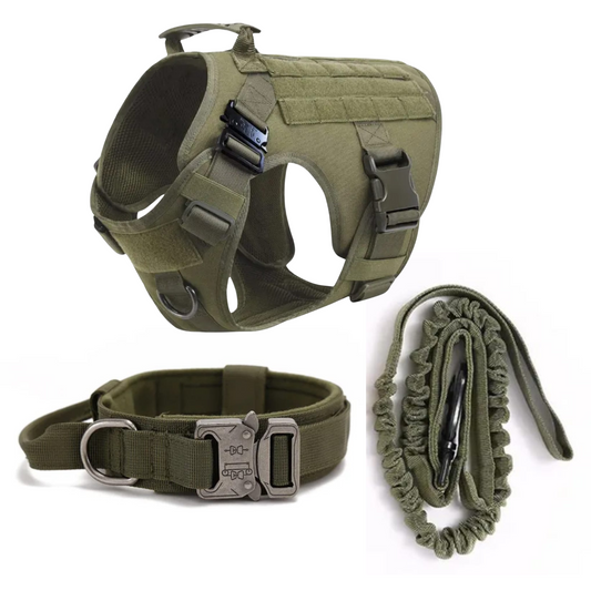 Arnés para perro grande y mediano ajustable k9 kit 3 piezas