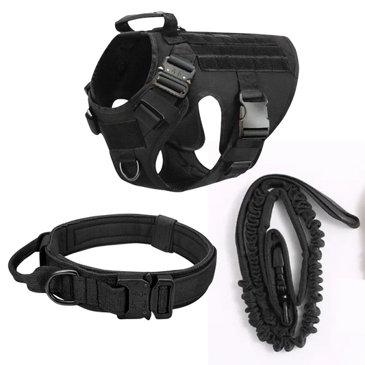 Arnés para perro grande y mediano ajustable k9 kit 3 piezas